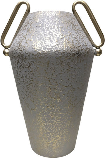 Zen Collection Διακοσμητικό Βάζο Μεταλλικό Γκρι Φ33xΥ46cm