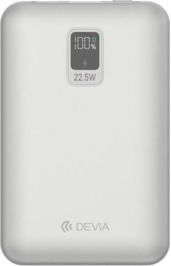 Devia EP202 Mini Power Bank 10000mAh 22.5W Ladeleistung Silber