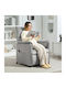 Relax Armchair with Footstool Gray 80x83x104cm