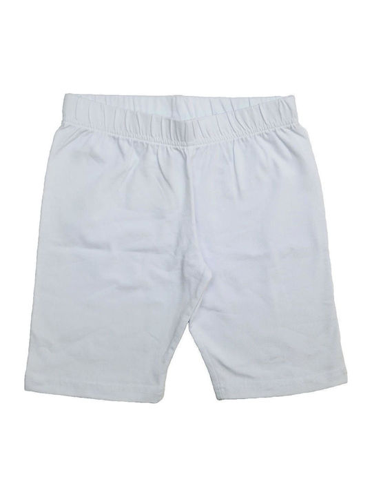 Kids Legging Cycling Short White