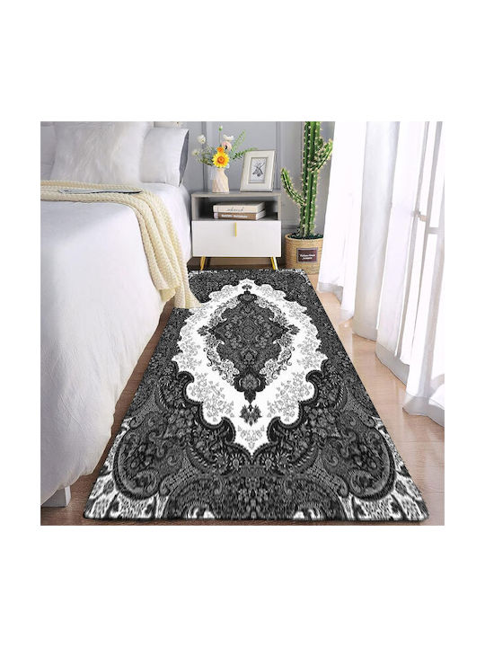 To megalo pazari Summer Bedroom Rugs Set Black-White TMP-4570 3pcs