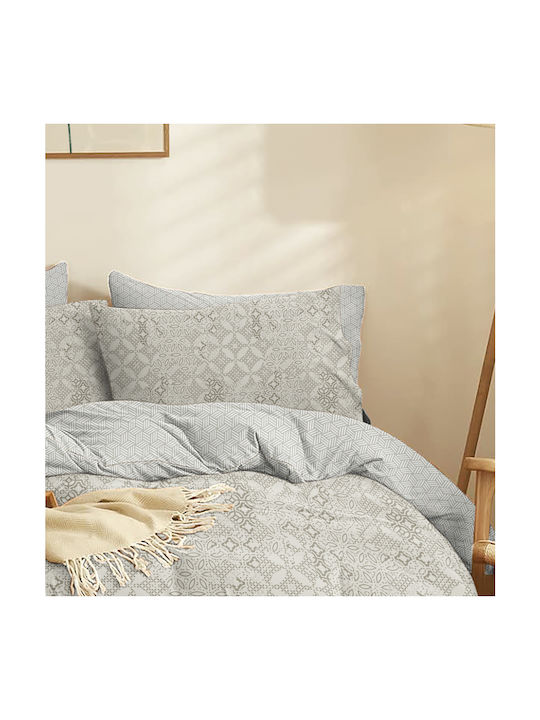Cokitex Marta Dante Σετ Μαξιλαροθήκες με Φάσα Grey 50x70εκ.