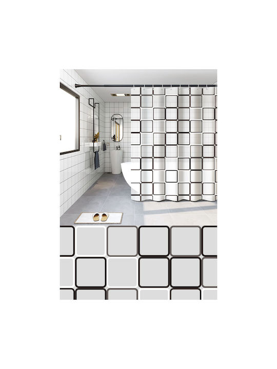 Ankor Peva Душ завеса Geometric Squares