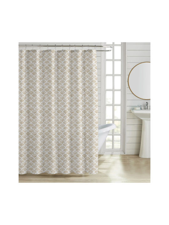Ankor Geometric Duschvorhang 180x200cm Beige
