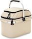 Livoo Picknickkorb 23l Set 26x44cm in Beige Farbe