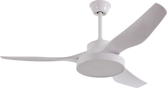 Inlight Nitinat Ανεμιστήρας Οροφής 132cm με Φως Λευκός