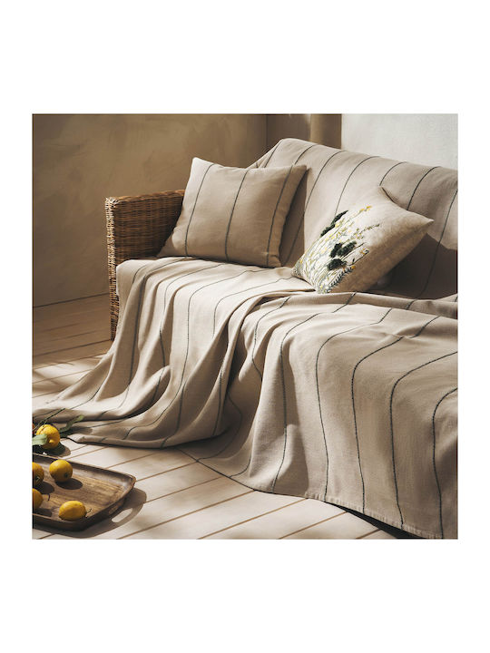 Gofis Home Rabia Armchair Throw Jacquard 180x180cm Beige Green 321
