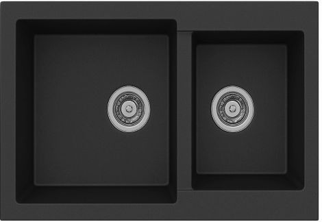Unixton Drop-In Chiuvetă din Granit Sintetic L86xW50cm Negru