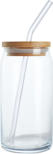 Wasser Glas mit Strohhalm / Cocktail Glas