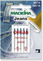 Set 5 Sewing Needles Jeans Madeira 9457 Fineness 90-100