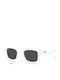 Ray Ban Wayfarer Unisex Sunglasses With White Horn-Rimmed Frame And Black Lens RB4940 671/87