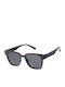 Paolo Moss Unisex Sunglasses with Black Frame and Black Lens