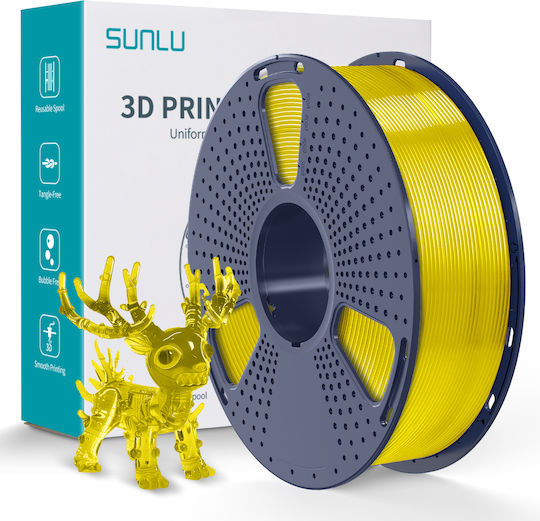 Sunlu PLA+ 3D Drucker Filament 1.75mm Transparent Gelbe 1kg 1 Stück (Spule)