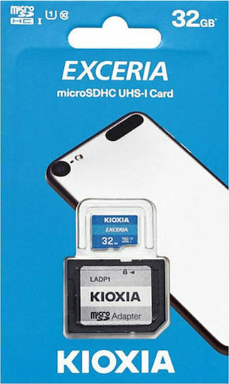 Kioxia Exceria microSDHC 32GB Клас 10 U1 UHS-I с адаптер