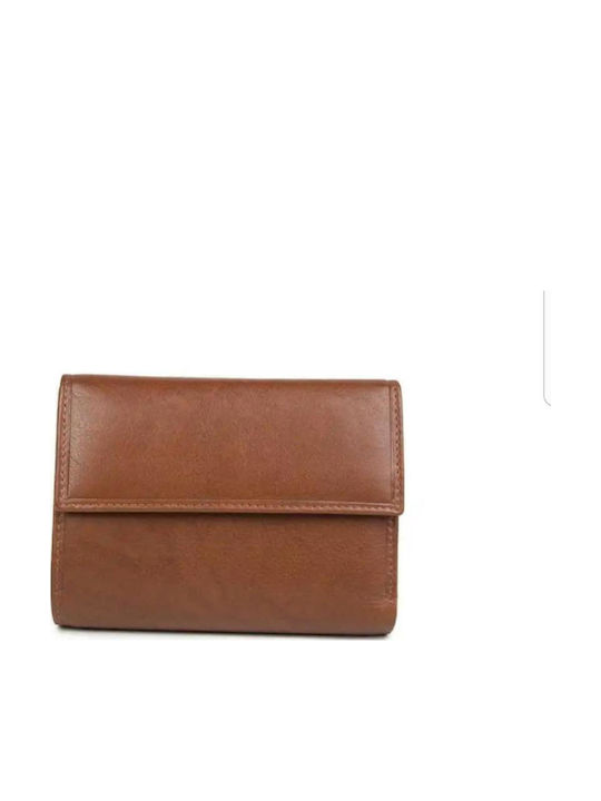 Small Leather Women's Wallet Classic Tabac Brown