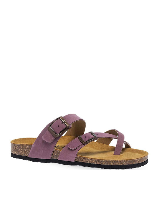 Plakton Leather Women's Flat Sandals Rotten Apple