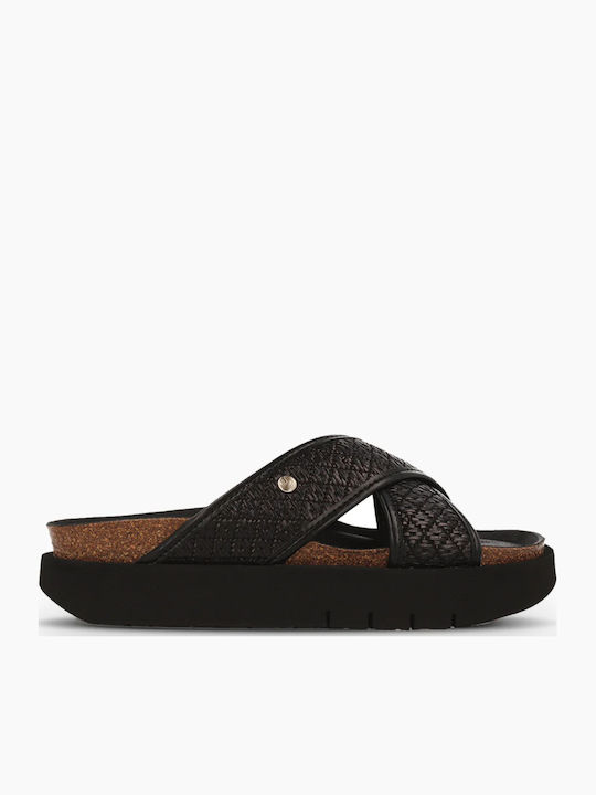 Genuins Sandale Casual Damă din Piele Negru