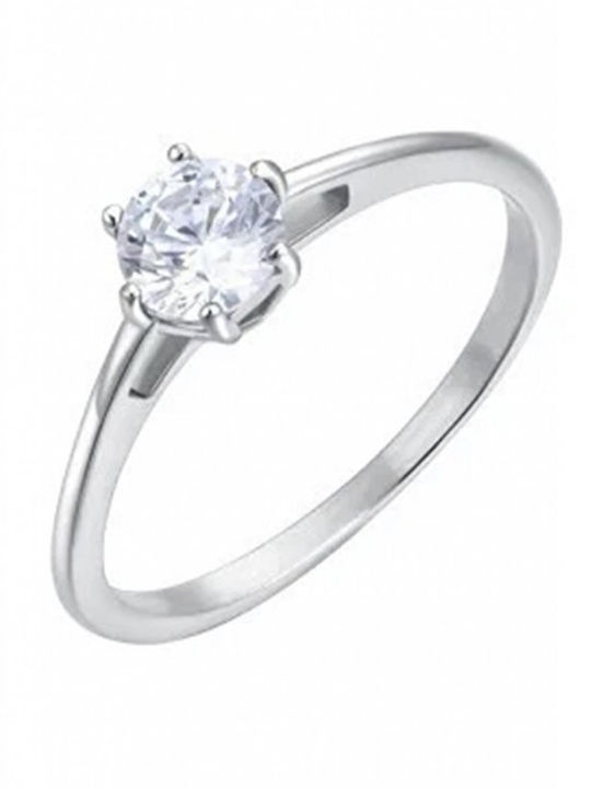 Luca Barra Ring with Stones made of Steel