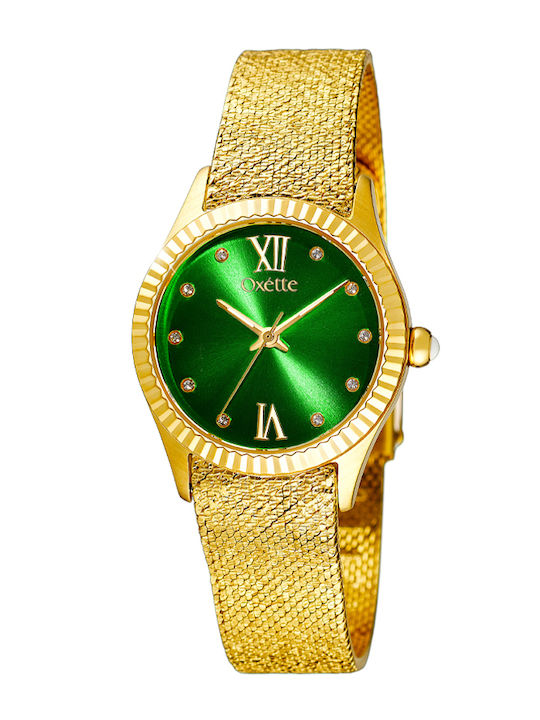 Oxette Women's Watch with Gold Metal Bracelet