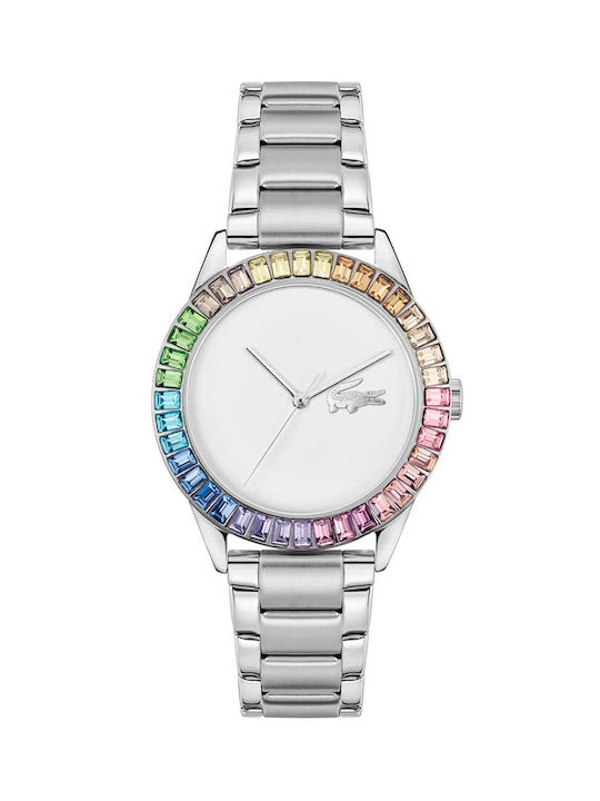 Lacoste Women's Watch Chronograph Battery with Silver Metal Bracelet