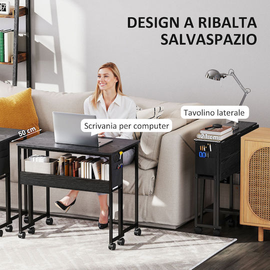 Desk Wooden Black 80x40x75cm