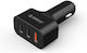 Orico Încărcător Auto 35W Cu Încărcare Rapidă Cu Porturi 3xUSB-A Culoare Neagră