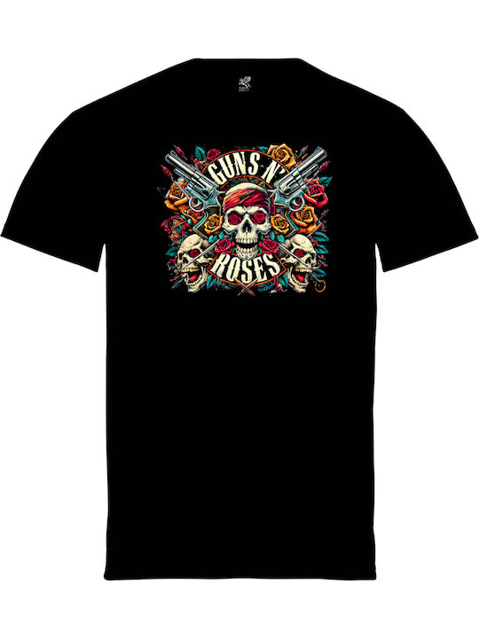 Μπλούζα Εταιρίας Pegasus Μαύρη Τύπωμα Guns N' Roses