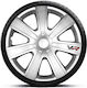 Car Hubcaps 14 Inches Vr Carbon Silver 1 Piece 140441s