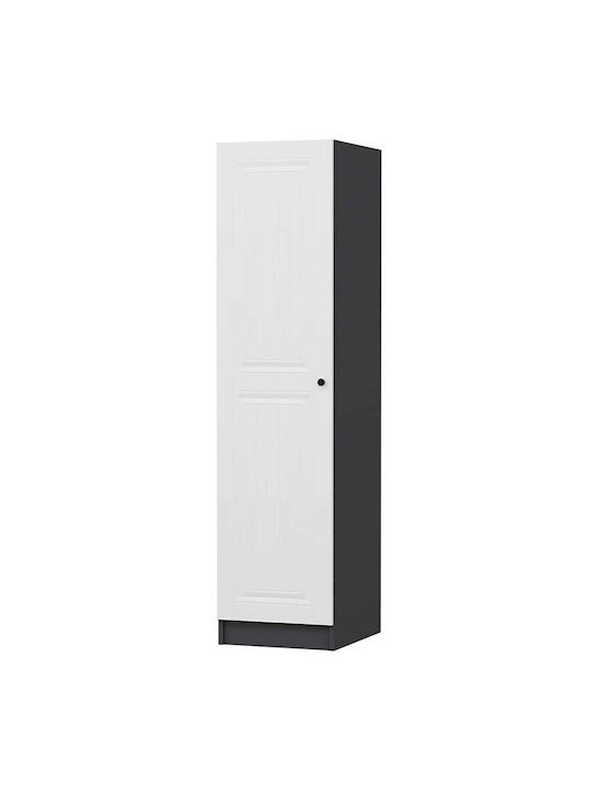 Single Door Wardrobe Minar Anthracite-white 45x...