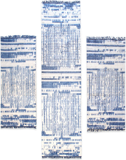 Royal Carpet Set Modern Covoare pentru dormitor Cream Blue E103531 3buc