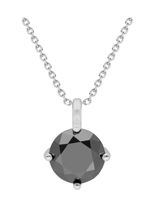 Brizzling Halskette Doppelter aus Silber mit Diamant