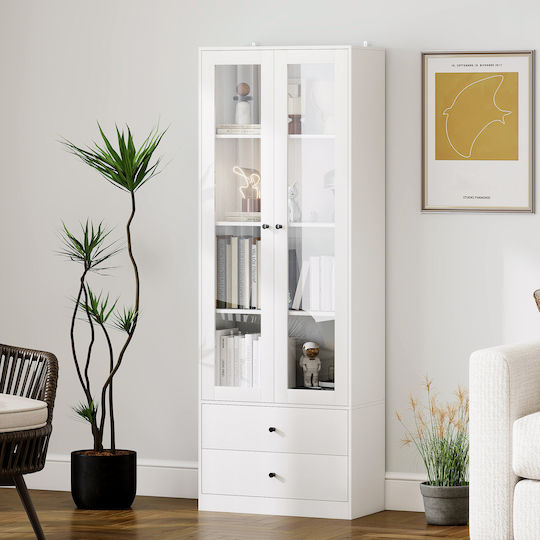 Comodă de Bucătărie de Podea Alb 59x30x164buc