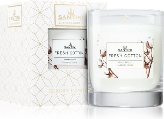 Santini Cosmetic Aromatic Candle in Jar with Cotton Scent 200g