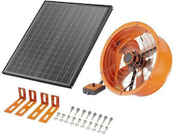 Ventilator Solar Pentru Mansardă Din Aluminiu Cu Termostat Reglabil Φ400 X 150 Mm Portocaliu 45 W Ventilator Solar Pentru Mansardă Din Aluminiu Cu Termostat Reglabil Φ400 X 150 Mm Portocaliu 45 W