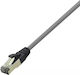 S/FTP Logilink Кат.8.1 Кабел LSZH Мед 0.50 м Сив AWG26 Двойно Екранен CQ8022S