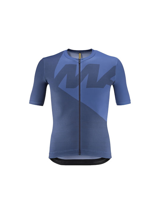 Mavic Tricou De Ciclism Pentru Bărbați Cu Mâneci Scurte Albastru