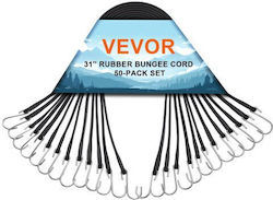 Vevor 50 Stück Flache Gummiseil Set 19,8 Mm Schwerlast Gummibänder S-Haken