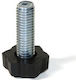 Emuca Metallic Furniture Leg with Regulator Suitable for Cupboard / Wardrobe 1x3.9cm Silver