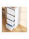 Kabinett Büro mit Schloss White 40x42x130.8cm