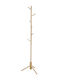 Homefit Καλόγερος Ξύλινος Μπεζ 46.5x41x180.5cm