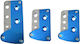 Car Pedal Set Non Slip Universal Blue 3pcs