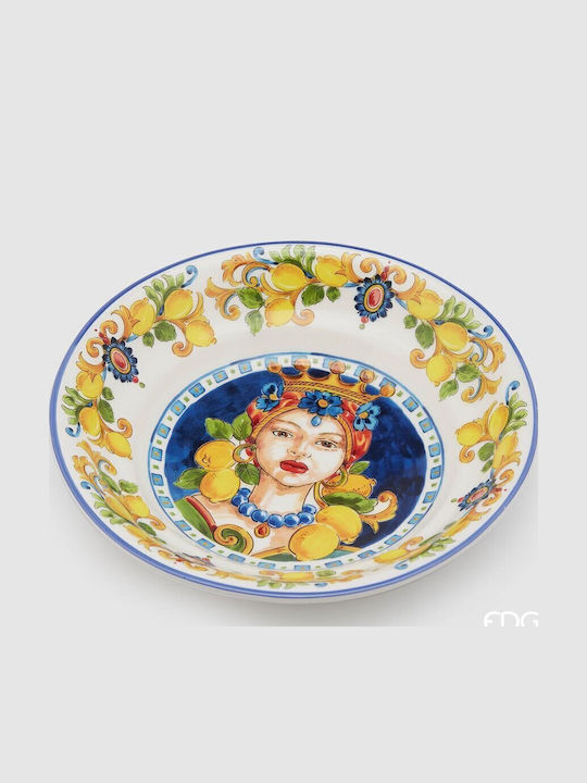 EDG Ceramic Decorative Platter Multicolour 31.5x7cm