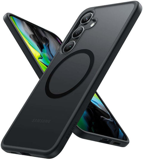 Torras Guardian Magnetic Umschlag Rückseite Silikon Schwarz (Galaxy S24+)