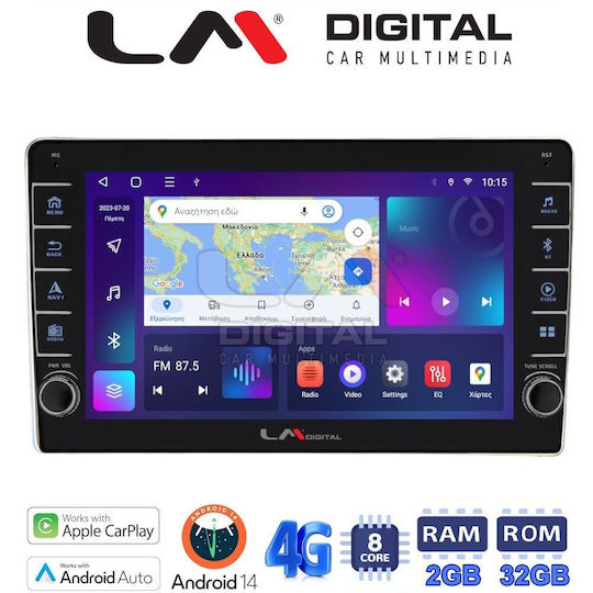 LM Digital Ηχοσύστημα Αυτοκινήτου για Peugeot Expert Toyota Proace Citroen C2 / C3 / Jumpy / Berlingo 2001-2008 (Bluetooth/USB/WiFi/GPS/Apple-Carplay/Android-Auto)