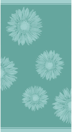 Melinen Beach Towel Cotton Turquoise 86x160cm.