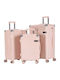 Kourk Large Hard Pink Suitcase with 4 Wheels Height 72cm