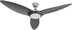 Eurolamp Deckenventilator 132cm mit Leuchte Graue