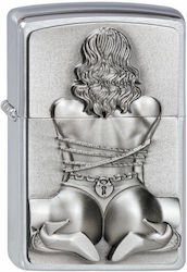 Zippo Girl Запалка Пламък в Сребрист Цвят