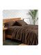 Kotonia Home Σεντόνι Υπέρδιπλο 220x240εκ. Brown