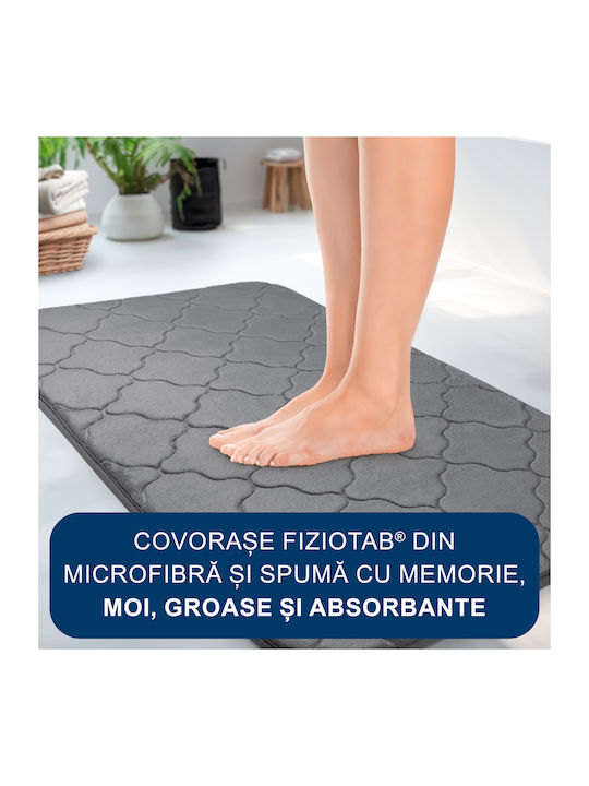 Αντιολισθητικό Σετ Πατάκια Μπάνιου Microfiber Λεκάνης GreyRug2 Gray 3τμχ